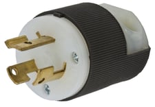 Hubbell HBL4570C HBL 4570C NEMA L6-15P, Screw Terminal, Black and White Nylon