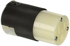 Hubbell HBL5269C Insulgrip Series Straight Blade Electrical Connector, NEMA 5-15R, 15A 125V 2-Pole 3-Wire