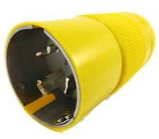 Woodhead 6361CR Locking Plug, 50A, 125VAC, Non-NEMA, 2P, 3W, Corrosion-Resistant