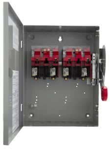 Eaton DH461UGK Safety Disconnect Switch, 30A, 600VAC, 250VDC, 4P, Non-Fusible