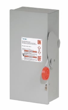 Cutler-Hammer Eaton DH221NGK Safety Switch Heavy Duty 2P 30A 240V 50/60Hz NEMA 1