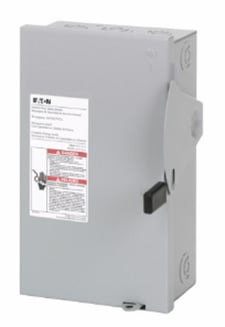 Cutler-Hammer Eaton DG221UGB Safety Switch General Duty 2P 30A 240V 50/60Hz 3R