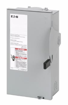 Cutler-Hammer Eaton DG221NRB Safety Switch General Duty 2P 30A 240VAC Fusible
