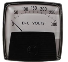 Yokogawa 254220RXRX Monitoring Panel Meter, DC Volts 0-LEFT, 0-300 D-C Volts