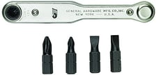 General Tools 8075 Five-Piece Ratchet Screwdriver Set