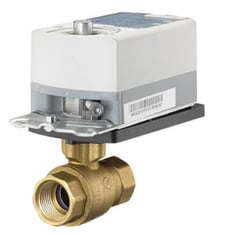 Siemens 171A-10302 2W 1/2", 1Cv Ball Valve Assembly, Brass Ball Stem, Float NSR