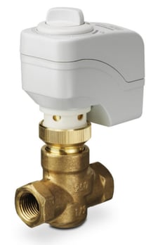 Siemens 254-01123 2-Way 1/2" Zone Control Valve, Cv 2.5, Normally Open, F x F