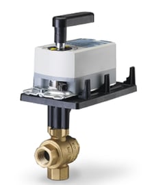 Siemens 171A-10351 3-Way, 1/2", 0.63 Cv Ball Valve w/Actuator, Non-Spring Return