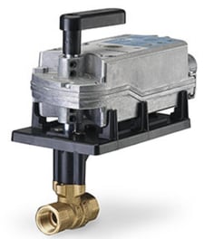 Siemens 172E-10210 2W 3/4 in Brass Ball Valve Assembly, 25 Cv, NC, 2-Position