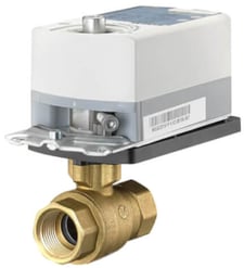 Siemens 171C-10302 2-Way 1/2 Inch, 1 Cv Ball Valve w/Actuator, 0-10 V, NPT