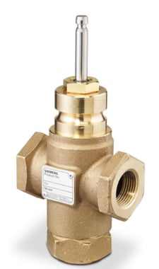 Siemens 599-03199 3-Way 1/2" Flowrite Valve, Cv 1.6, Bronze Trim, F x F Connect