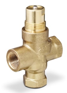 Siemens 599-02067 3-Way 1/2" Terminal Unit Valve, Cv 1.6, Mixing, Linear, F x F