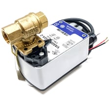 Johnson Controls VG1241AE+923BGA 2-Way 1/2" Forged Brass Ball Valve, Cv 1.9