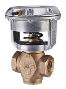 Johnson Controls VG7243GT+3008B 2-Way 1/2" Cast Bronze Control Valve, Cv 4.6, NO