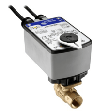 Johnson Controls VG1241AF+943BGA 1/2" Ball Valve Brass Trim Spring Closed on/Off