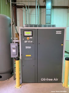 40 cfm, 113 psi, Atlas Copco #SF-11, Oil-Free Scroll Air Compressor, 15 HP, 3505 RPM, 2005