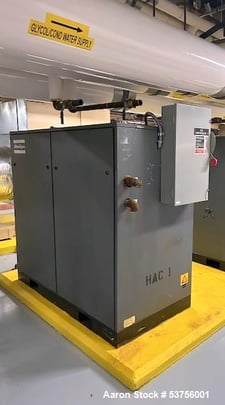294 cfm, 107 psig, Atlas Copco #GA45, Rotary Screw Air Compressor, 60 HP, 3550 RPM, enclosure