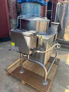 40 gallon Cleveland #KGL-40-T, Stainless Steel, gas fired self contained kettle, tilt bowl, 50 psi, 1999