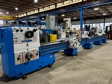 35" x 360" Summit #36x360, engine lathe, 25" swing over cross slide, inch/metric, 4-jaw 36" chuck, 25 HP, 1980