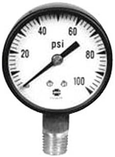 Ametek P500 048363A Low Cost Utility Gauge, Dry Case, 2" Dial, 0-300 psig Range