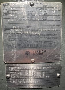 250 HP 1800 RPM General Electric, Frame L509TP24, TEFC, VHS, vertical hollow shaft, High Thrust, NRR, 4160