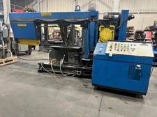 32" x 40" Hyd-Mech #S-35P, semi-auto horizontal band saw, 29' 8" x 2" x .063" blade, 15 HP, 65-350 FPM