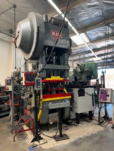 110 Ton, Bliss #C-110, OBI press, 6" stroke, 21" Shut Height, 4" adj., 42" x27"bed, 40 SPM, air clutch & brake