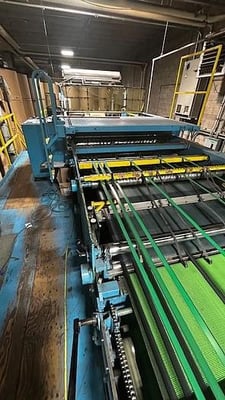 65" Jagenberg #Synchro-166, dual rotary sheeter, 2 back stands, web guide