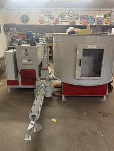 LRE Impianti SRL #OLD201-M, bio-fiber extruder, extrudes/compresses fibers into log form, 2015