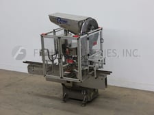 Resina #S30, automatic single head chuck capper, capacity hopper with disc pin sorter, capacity chute
