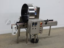 McBrady #100, rotary, inverted, air cleaner, 20-100 containers per minute, vari-speed controllers, e-stop