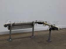 4" wide x 11' long, Flex Link, table top conveyor, 90° turn