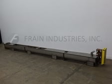 14" diameter x 27.11' long, Gough Econ, Stainless steel screw feeder, 5 HP drive