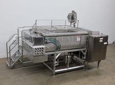 60 cu.ft. Cozzini #CMB3000, 15 Stainless Steel dual trough paddle mixer, 84" length, 52" width, 33" depth