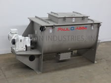 100 cu.ft. Abbe #RB100, double ribbon mixer, 304 Stainless Steel contact parts, 93" length, 45" width, 49"