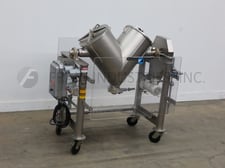 106 cu.ft. Patterson, 316 Stainless Steel twin shell mixer, 1 HP, 6" butterfly valve discharge