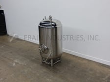 350 gallon Stout Tanks & Kettles, 304 Stainless Steel jacketed tank, 39" dia. x 53" straight wall, dish bottom
