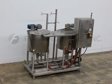 150 gallon (dual 75 gallon), Quality Stainless Fabrication, single wall tank, 30" dia. x 28" deep with 24"
