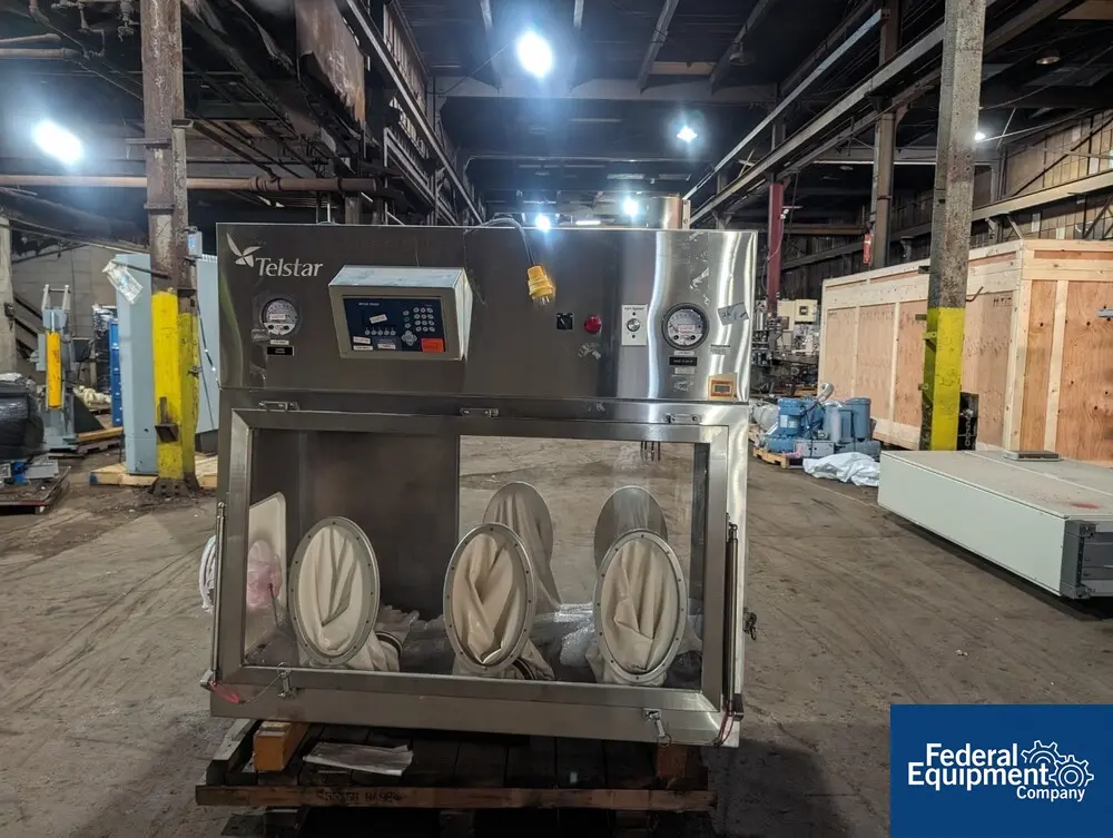 Telstar, Rigid Wall Isolator, Stainless Steel, 6-Glove, single-sided, 58" L x 24" D x 35" H Chamber