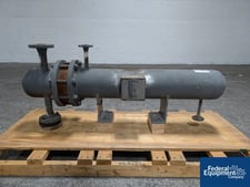 7 sq.ft., 150 psi shell, 150 psi tube, Pfaudler, Shell & Tube Heat Exchanger, (16) 0.75" diameter U-Tubes