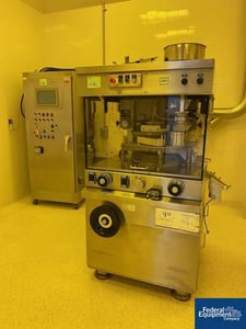 6.5 Ton Manesty #Unipress, IPR Tablet Press, 34-Station, 244800 TPH, 11 mm max tablet diameter, 17.46 mm fill