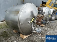 1000 gallon Walker, Twin Motion Processor Kettle, Stainless Steel, 72" diameter x 60" straight side, 10" deep