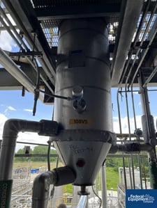 125 gallon CMC Letco, Jacketed Receiver Tank, Stainless Steel, 24" diameter x 60" straight side, 50 psi/FV