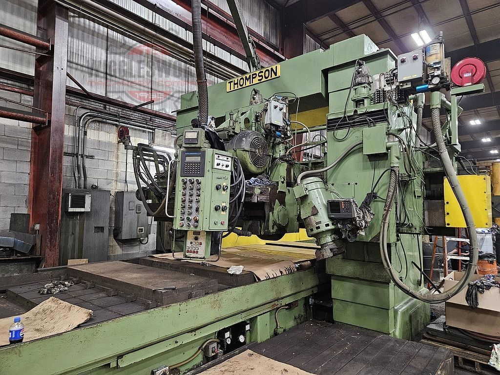 72" x 196" Thompson #16CX, horizontal reciprocating surface grinder, 20" x 12" x 8" wheel, 75-100 FPM