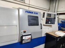 Daewoo Doosan #Puma-250B, CNC lathe, 22.4" swing, 10" chuck, Mitsubishi 2-Axis Control, 35-3500 RPM, 1998