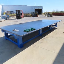20' L x 8' width x 1-1/4" T Solid Steel Welding Layout Fabrication Jig Table 32" H