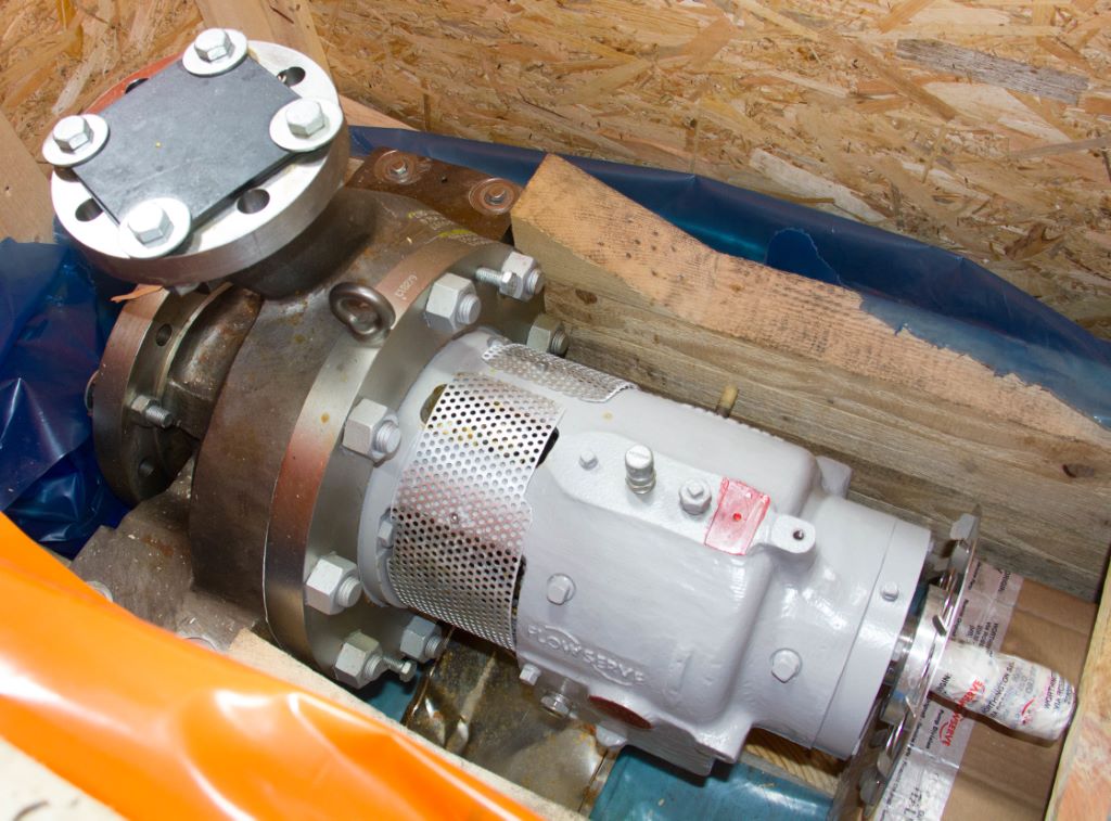 343 GPM @ 115' TDH, Flowserve #3HPX13A, Centrifugal Pump, Horz., 1-Stage, 11.69" imp., 6" suction, 3"