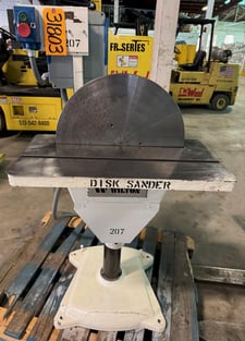 20" Wilton #4421, disc sander, 10" x 27" tilt table, 3 HP