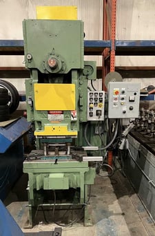 45 Ton, Niagara #E-45, OBI press, 3" stroke, 12.25" Shut Height, 3" adj., 65 SPM, 18" x 28" bed, 1973