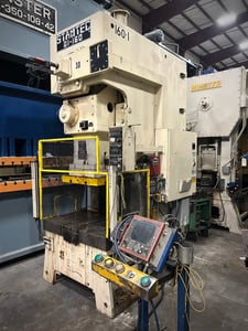 176 Ton, Stamtec #G1-160, gap frame, 7.9" stroke, 49.2" x31.5" bed, 20-50 SPM, wet clutch/brake, 1996